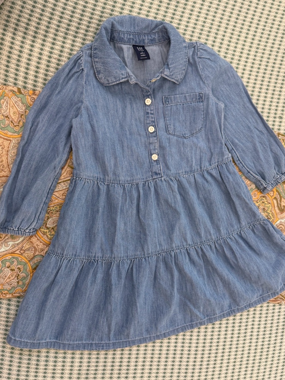 Gap Chambray Denim Western Cotton Dress 4T Toddler Girl 
Like new